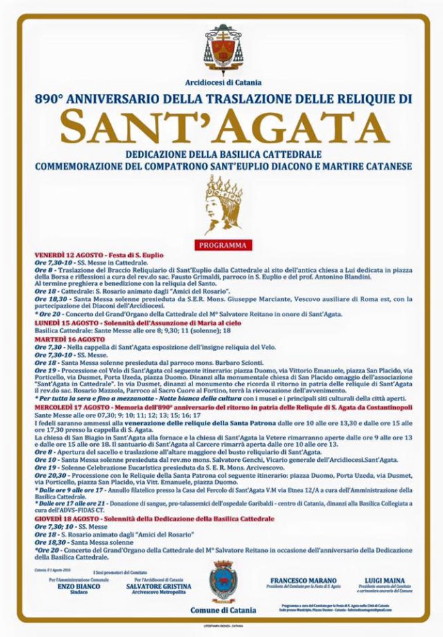 programma festa sagata agosto 2016