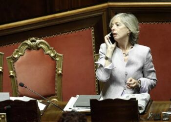 Il Ministro dell'Istruzione Stefania Giannini in Senato durante le votazioni degli emendamenti alla Riforma Costituzionale, Roma, 6 ottobre 2015. ANSA/GIUSEPPE LAMI