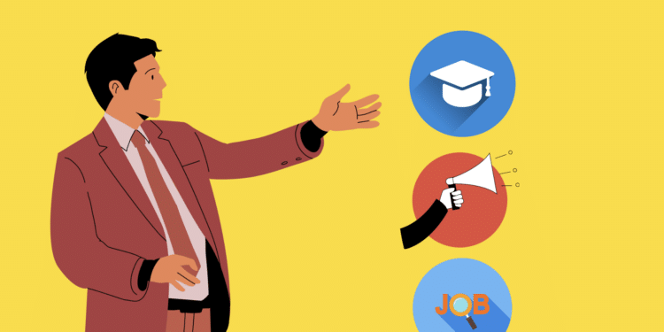 in foto un uomo di mezza età che sceglie una laurea online per migliorare il suo curriculum e la sua posizione lavorativa in azienda