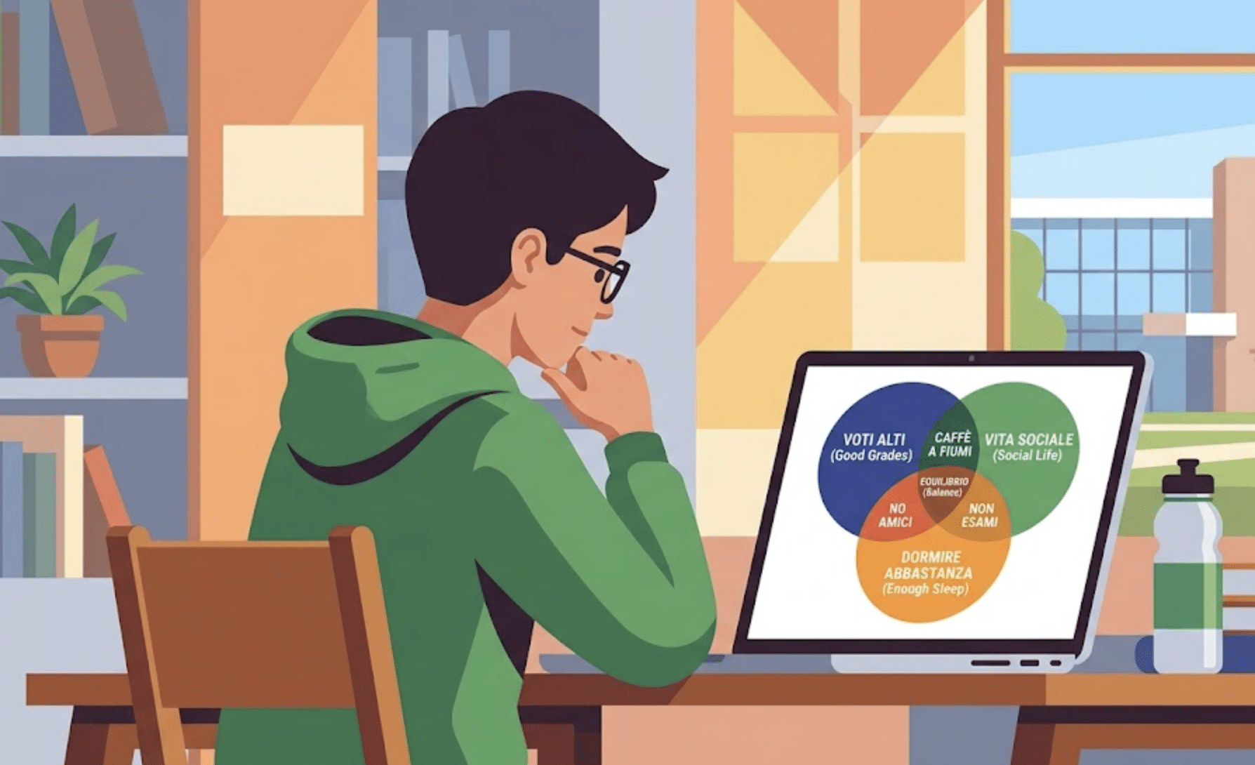 Sopravvivere alla sessione: cos’è il “Diagramma di Venn Universitario” e perché ti spiega la vita