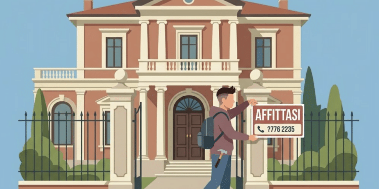 studente che fa il property manager universitario