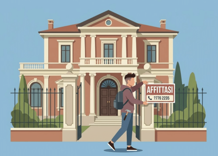 studente che fa il property manager universitario