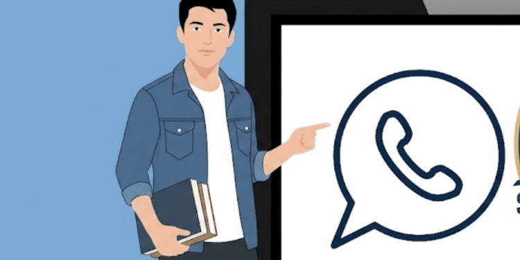studente che usa whatsapp e telegram per la condivisione degli appunti universitari