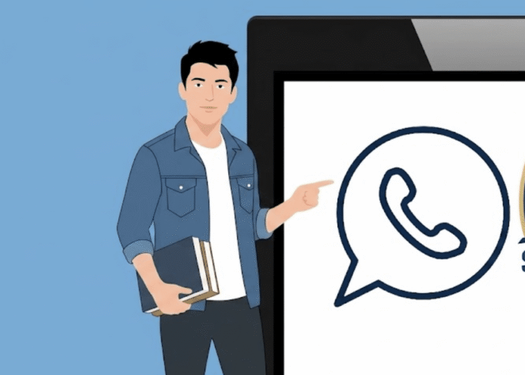 studente che usa whatsapp e telegram per la condivisione degli appunti universitari