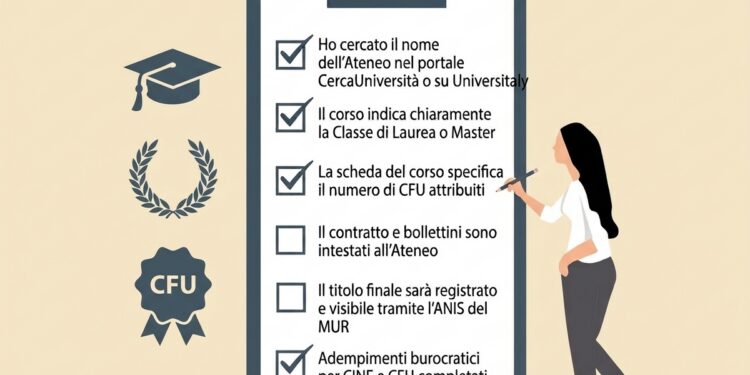 Check list da seguire se si iscrive in un università online