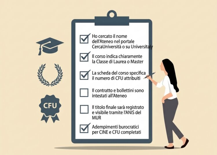 Check list da seguire se si iscrive in un università online