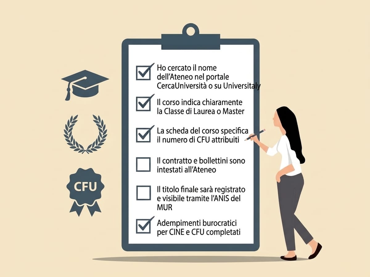 Check list da seguire se si iscrive in un università online