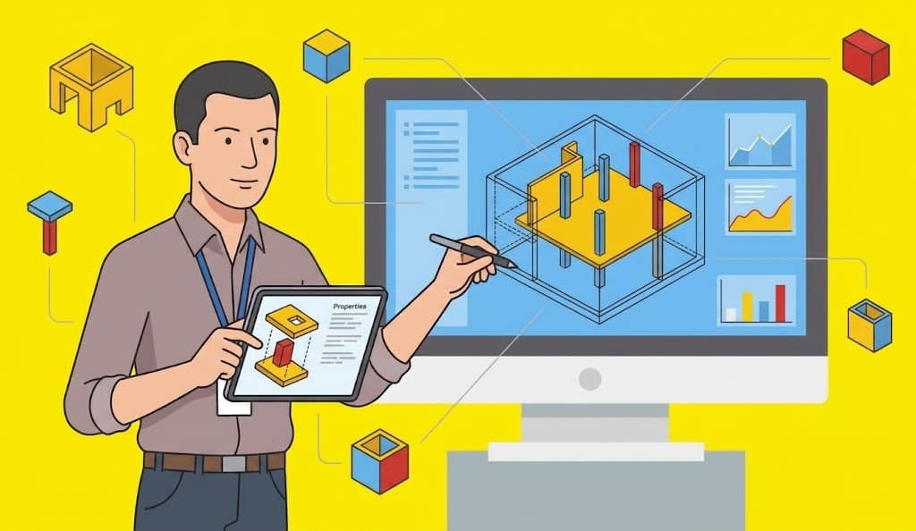 in foto un BIM specialist che fa progettazione