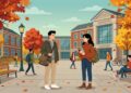 Studenti universitari outflit autunnale