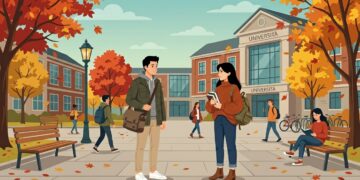 Studenti universitari outflit autunnale