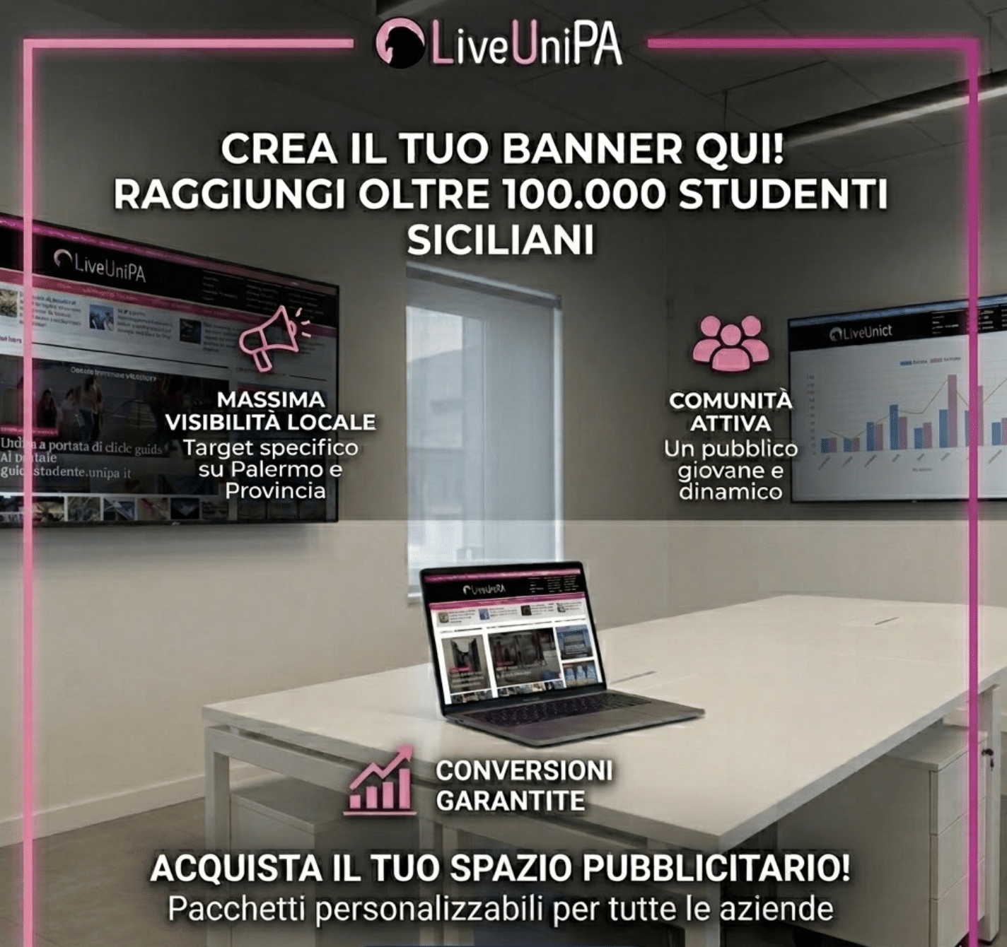 Pubblicità su Liveuniversity