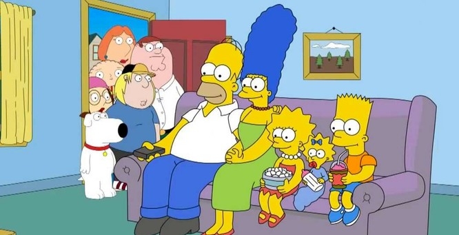 simpsons family guy crossover