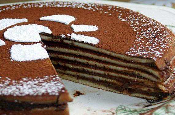 torta di crepes al cioccolato ricette dolci