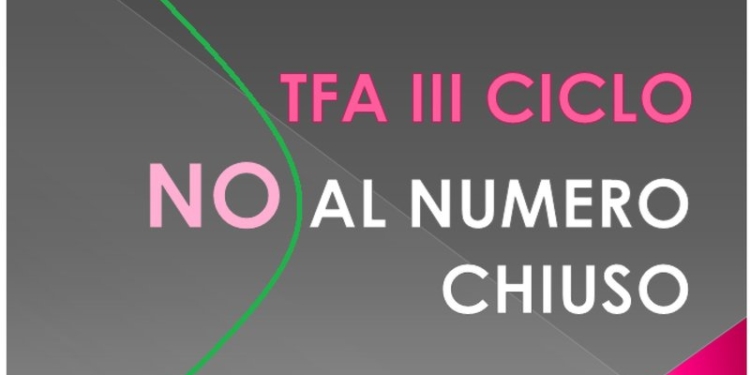 tfa numero chiuso