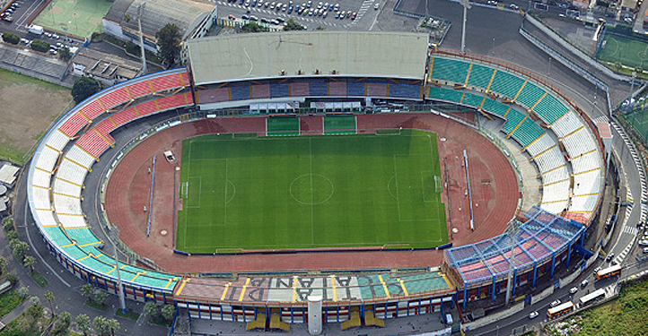 fußball stadion stadio angelo massimino in catania auf der italienischen insel sizilien