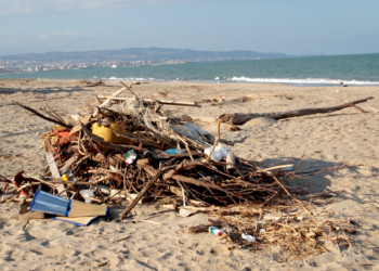 Rifiuti alla Playa di Catania