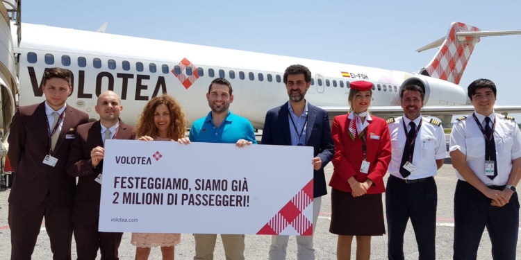 volotea 2 milioni di passeggeri catania