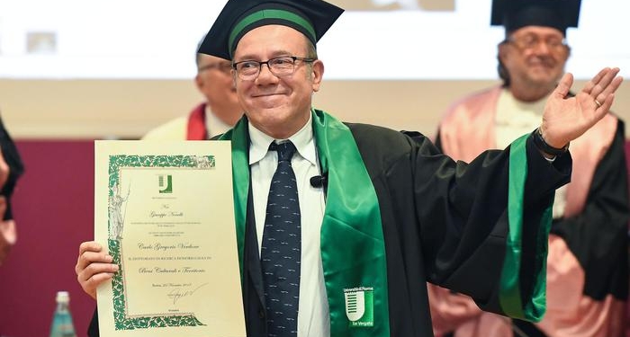 cerimonia di conferimento del dottorato honoris causa in beni culturali e territorio a carlo verdone