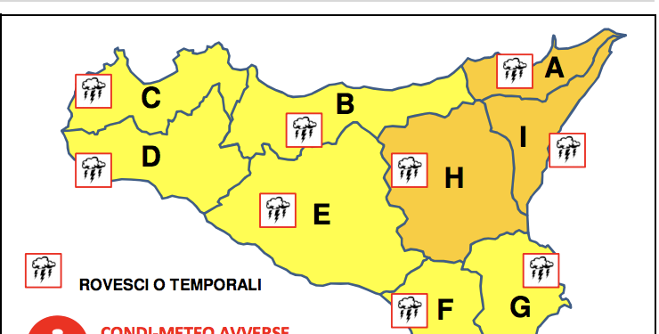 meteo lunedì catania