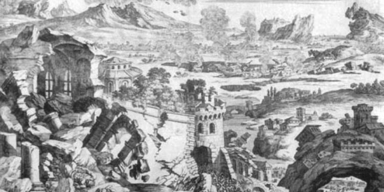 terremoto 1693 illustrazione