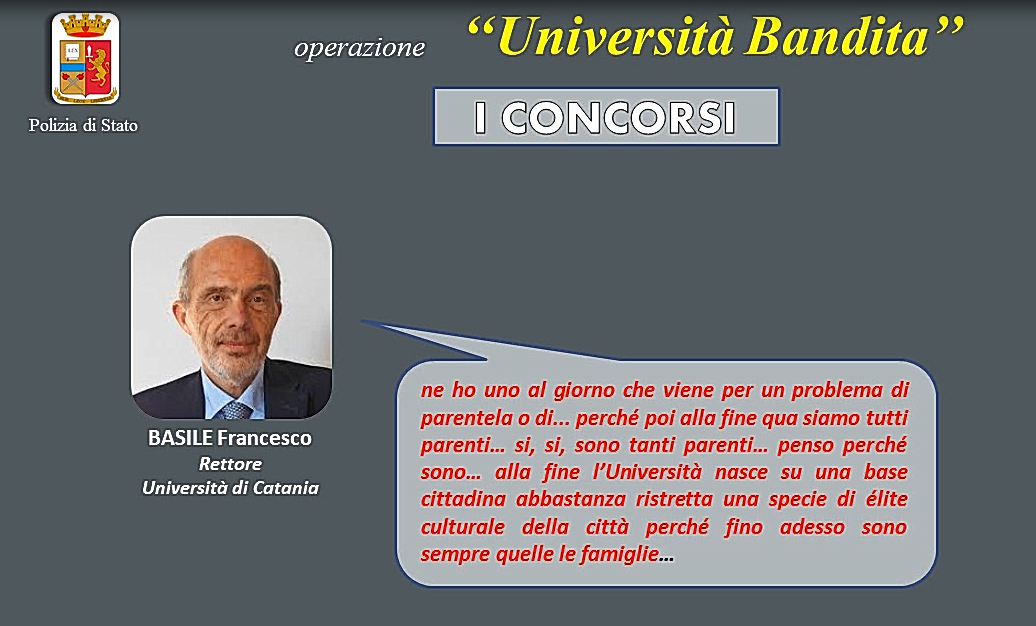 Concorsi truccati, Basile intercettato: “Università nasce su base cittadina ristretta”