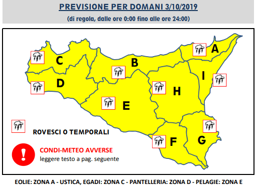 meteo sicilia allerta 2 ottobre