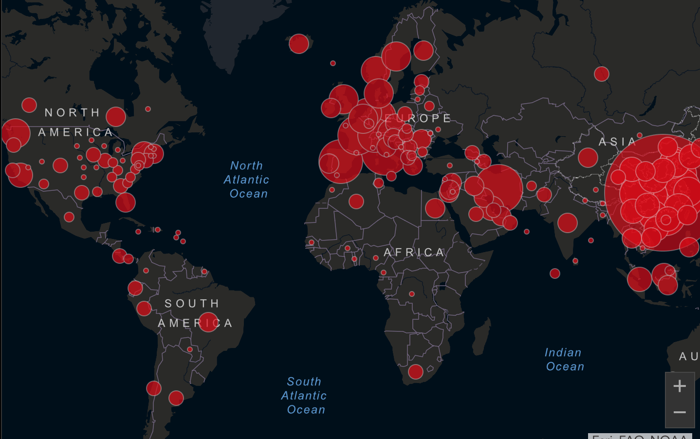 coronavirus nel mondo