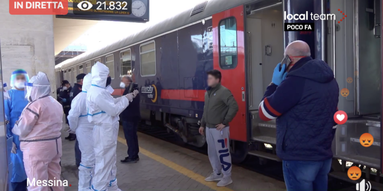 coronavirus sicilia treno