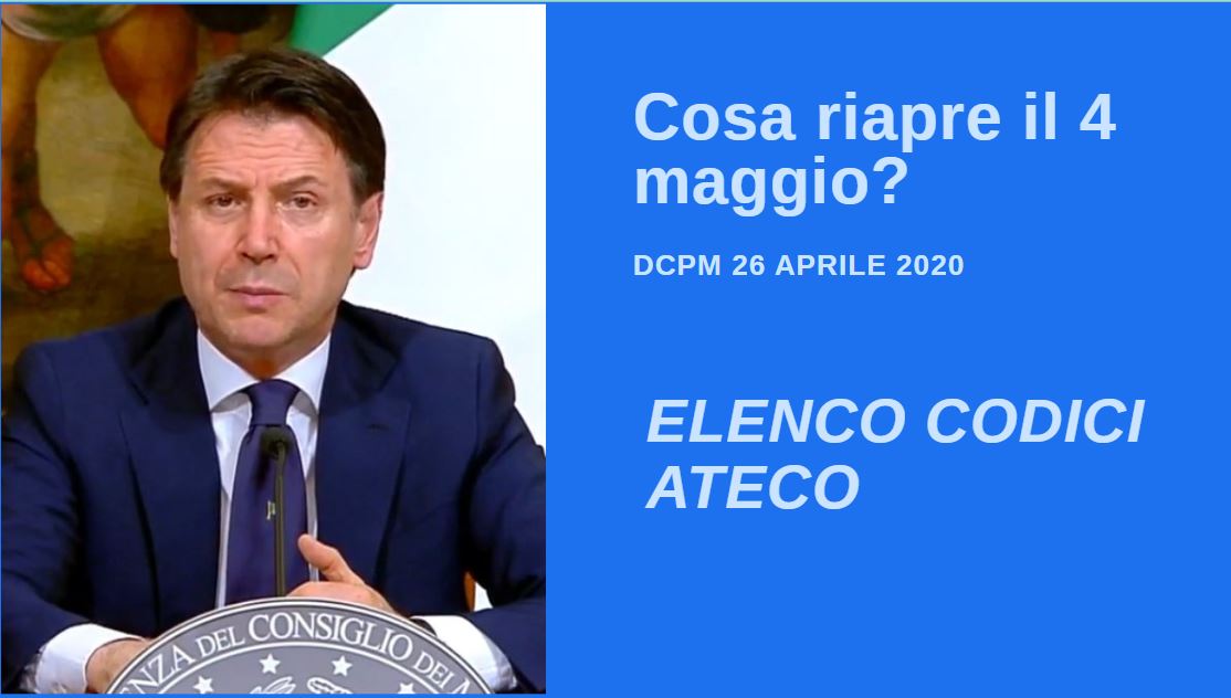 Fase 2: i codici Ateco delle attività che possono ripartire dal 4 maggio