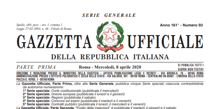 gazzetta decreto liquidità