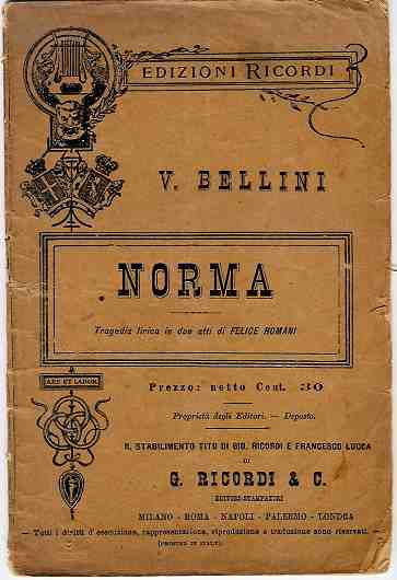 Libretto Norma Vincenzo Bellini