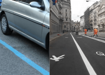 Strisce blu a Catania e piste ciclabili d'emergenza a Milano