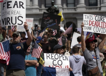 Proteste anti-lockdown negli USA.