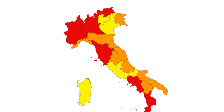 coronavirus zone rosse arancioni