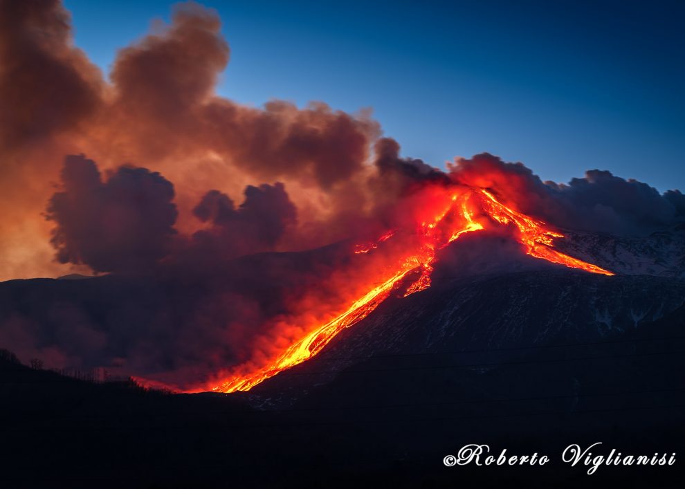 eruzione etna 21 febbraio