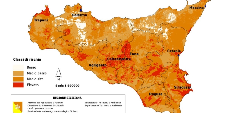 desertificazione carta sicilia