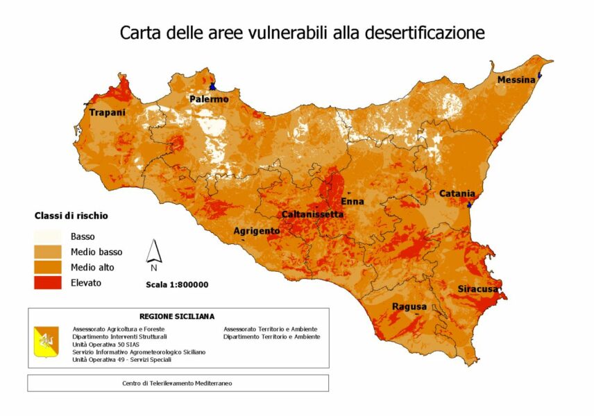 carta desertificazione Sicilia