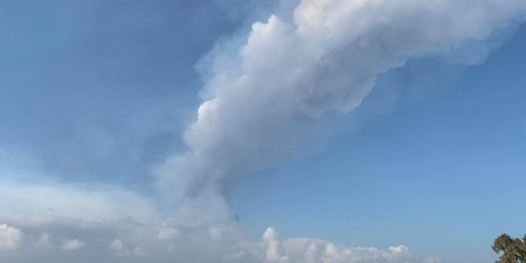 etna parossismo cenere