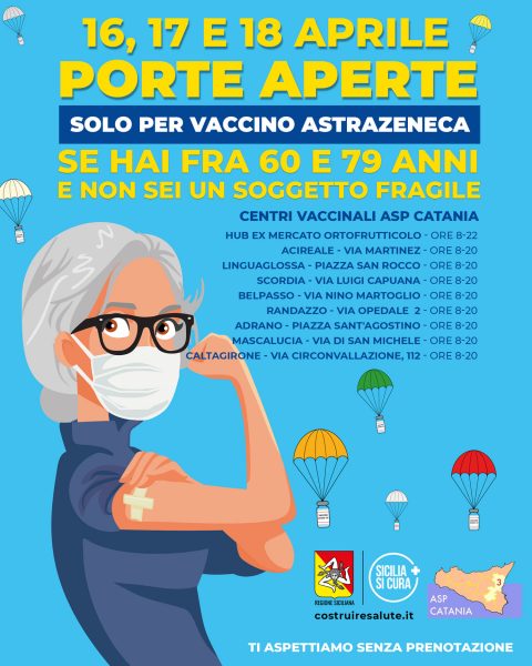 Vaccini senza prenotazione provincia di Catania