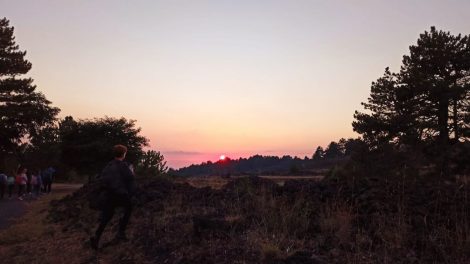 tramonto dalla cima dell'Etna