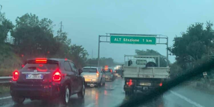 pioggia catania autostrada