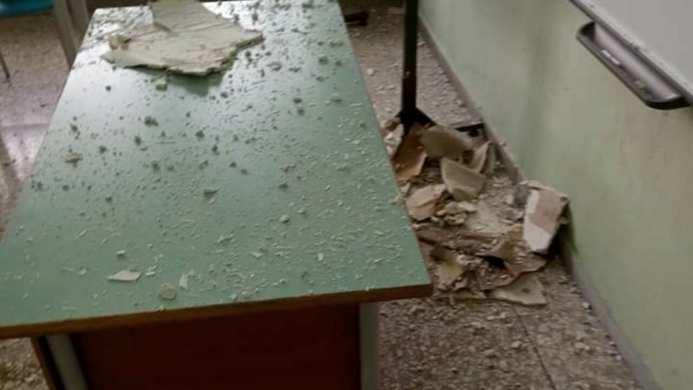crollo soffitto scuola wojtyla