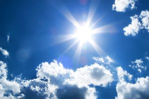 temperature in aumento e sole