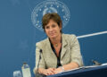Il ministro delluniversità e ricerca, Maria Cristina Messa durante una conferenza stampa al termine della riunione della cabina di regia sul Pnrr, Roma 7 ottobre 2021. ANSA/US/FILIPPO ATTILI/PALAZZO CHIGI