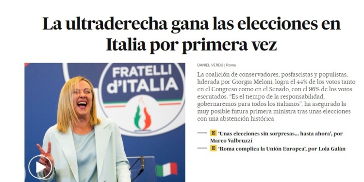 elezioni politiche 2022 el pais