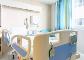 Hospital room with beds and comfortable medical equipped in a modern hospital