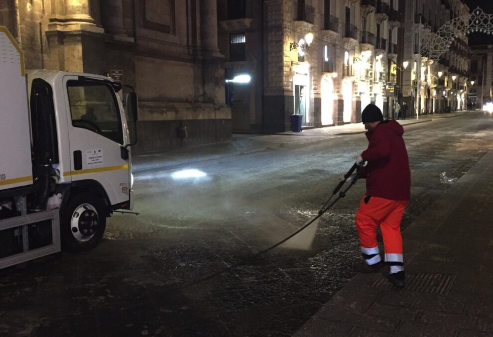 pulizia strade di Catania