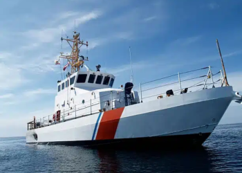 A United States Coast Guard Cutter of the Marine Protector class. This is an 87' vessel capable of 30+ knots and it is used for law enforcement, and search and rescue operations.