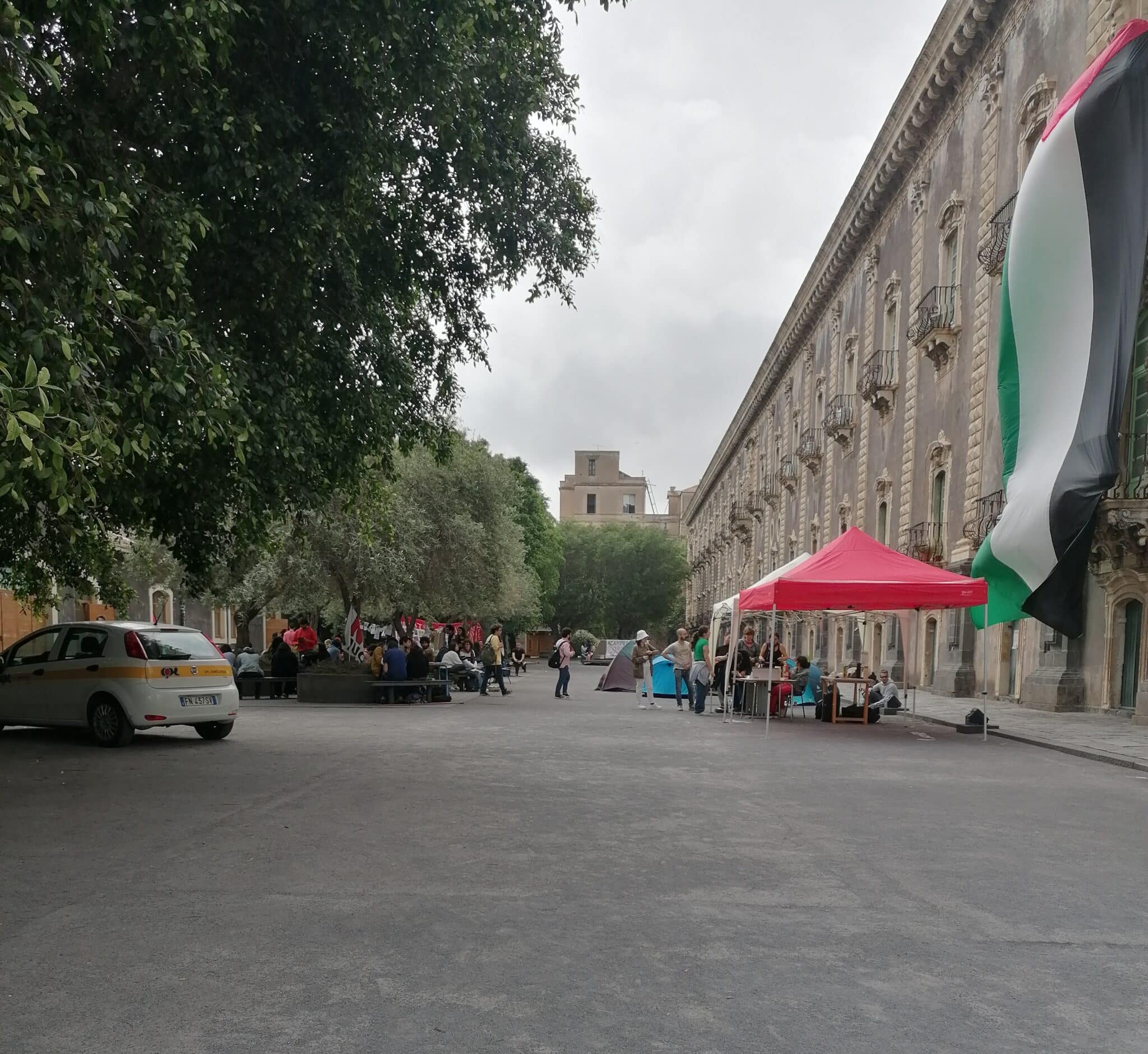 protesta palestina benedettini