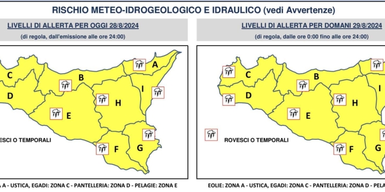 allerta meteo 29 agosto 2024